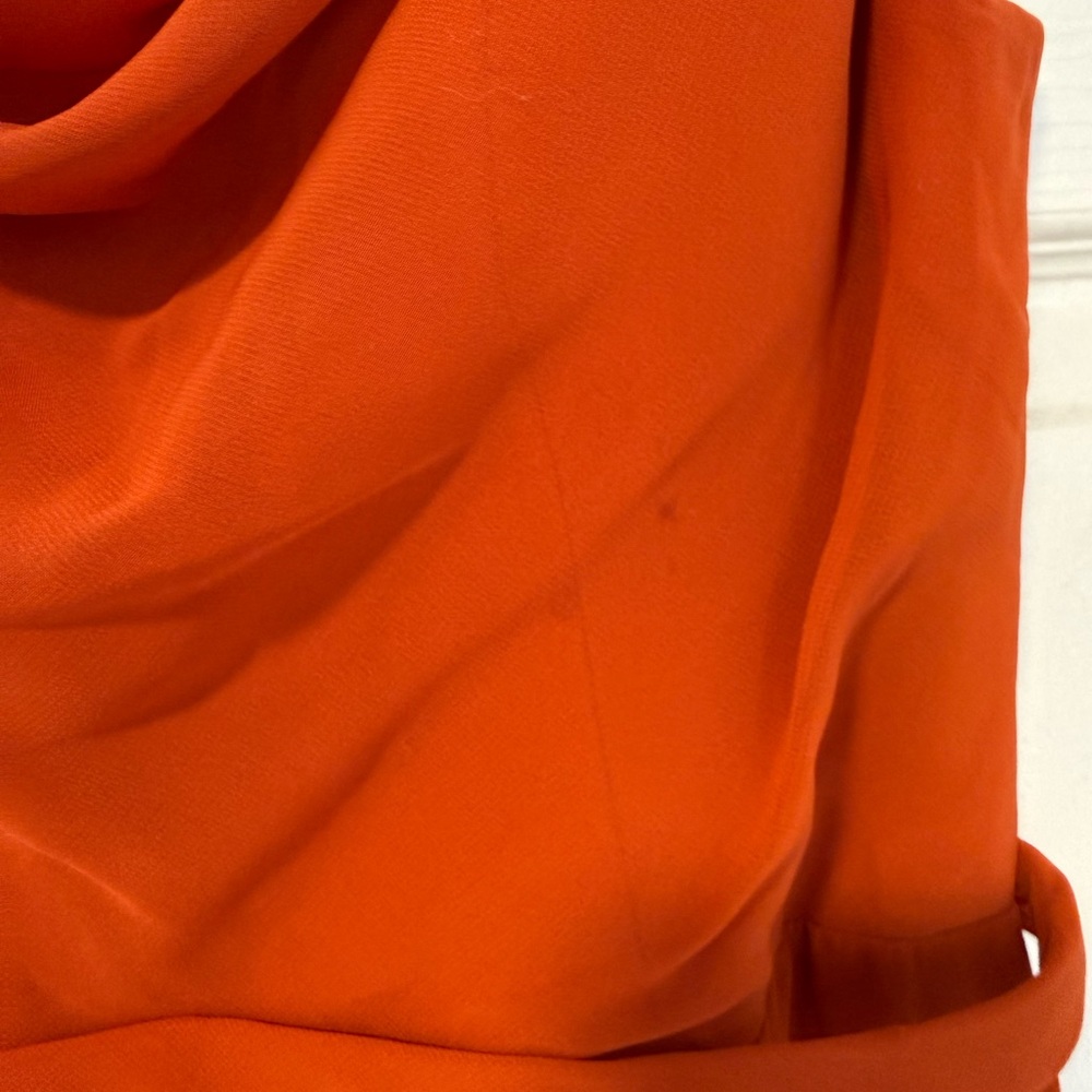 Azazie Summer Rust Orange Sleeveless High-Low Gown - Picture 3 of 5
